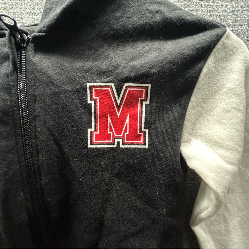 Disney Minnie Mouse Size 4 Kids Black, White, and Red Zip-Up Hoodie Jacket - Picture 4 of 11